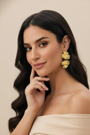 Quinn | Women's Abstract Textured Metal Earrings