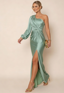 Rachel | Women's One-Shoulder Slit Maxi Dress