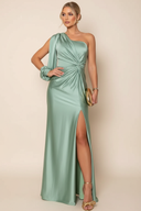 Rachel | Women's One-Shoulder Slit Maxi Dress