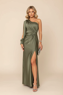 Rachel | Women's One-Shoulder Slit Maxi Dress
