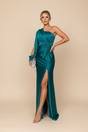 Rachel | Women's One-Shoulder Slit Maxi Dress