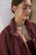 Regine | Women's Sherpa Fleece Teddy Jacket with Buttons