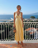 Reina | Women's Sleeveless V-Neck Cut-Out Maxi Dress