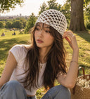 Robyn | Women’s Crochet Sequin Festival Vacation Head Beanie