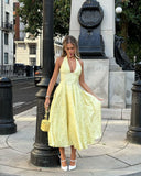 Rosalie | Women's Halter-Neck Midi Wedding Guest Dress