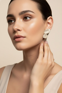 Ruby | Women's Diamond Leaf Shape Earrings