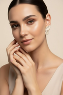 Ruby | Women's Diamond Leaf Shape Earrings