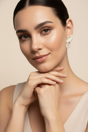 Ruby | Women's Diamond Leaf Shape Earrings