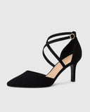 Saskia | Women's Cross Strap Stiletto Pointed Toe Heels