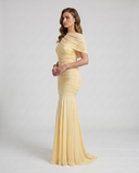 Shelby | Women's Ruched Mermaid Short Sleeve Maxi Wedding Guest Dress