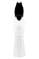 Sloane | Women's Sleeveless Backless Ruched Bodycon Maxi Dress