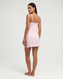 Soledad | Women's V Neck Lace Trim Spaghetti Strap Mini Nightdress with Side Panels