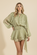 Sophia | Women’s Flowing Satin Mini Dress