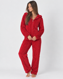 Sue | Women's Teddy Bear Plush Hooded Long Sleeve Full Length Onesie