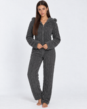 Sue | Women's Teddy Bear Plush Hooded Long Sleeve Full Length Onesie