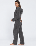 Sue | Women's Teddy Bear Plush Hooded Long Sleeve Full Length Onesie