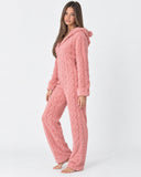 Sue | Women's Teddy Bear Plush Hooded Long Sleeve Full Length Onesie