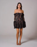 Teagan | Women's Long Sleeve Romantic Lace Mini Dress
