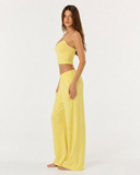Tracy | Women's Ribbed Knit Scoop Neck Cami Pajama Set with Wide Leg Pants