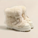 Valencia | Women's Fuzzy Ankle Lace Up Round Toe Platform Boots