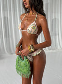 Valentina | Women’s Boho Paisley Triangle Bikini Set
