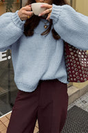 Vida | Women's Drop Shoulder Chunky Knit Sweater Long Sleeve