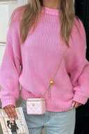 Vida | Women's Drop Shoulder Chunky Knit Sweater Long Sleeve