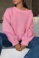 Vida | Women's Drop Shoulder Chunky Knit Sweater Long Sleeve