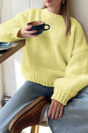 Vida | Women's Drop Shoulder Chunky Knit Sweater Long Sleeve