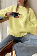 Vida | Women's Drop Shoulder Chunky Knit Sweater Long Sleeve
