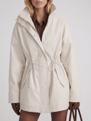 Viera | Women's Casual High Collar Drawstring Utility Jacket