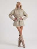 Viera | Women's Casual High Collar Drawstring Utility Jacket