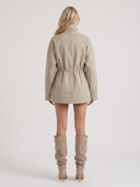 Viera | Women's Casual High Collar Drawstring Utility Jacket