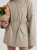 Viera | Women's Casual High Collar Drawstring Utility Jacket