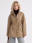 Viera | Women's Casual High Collar Drawstring Utility Jacket