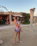 Violet | Women's High Neck Sequin Mini Dress