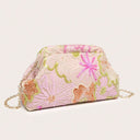 Wanda | Women’s Floral Embroidered Sequin Chain Shoulder Bag