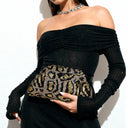 Willa | Women’s Sequin Animal Print Clutch Party Bag