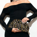 Willa | Women’s Sequin Animal Print Clutch Party Bag