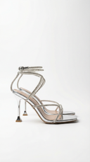 Williams | Women’s Rhinestone Wrap Strap Heeled Sandals