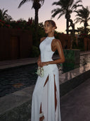 Winona | Women's High-Neck Sleeveless High-Slit Maxi Summer Dress