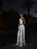 Winona | Women's High-Neck Sleeveless High-Slit Maxi Summer Dress