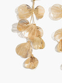 Yamileth | Women's Long Dangle Layered Ginkgo Leaf Drop Earrings