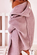 Yasmin | Women's Hooded Open Front Long Knit Cardigan