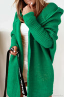 Yasmin | Women's Hooded Open Front Long Knit Cardigan