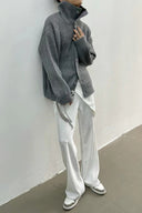 Yvette | Women's Ribbed Knit High Neck Button Front Cardigan