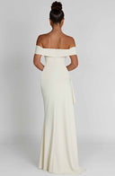 Zelda | Women's Ruched Bodice Side Draped Maxi Autumn Festive Party Dress