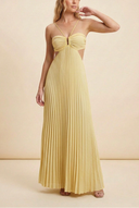 Luella | Women's Halter Pleated Maxi Prom Dress
