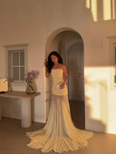 Melody | Women's Strapless Maxi Dress with Mesh Bottom