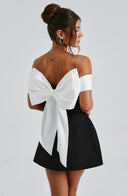 Jill | Women's Off-shoulder Mini Cocktail Dress with Bow